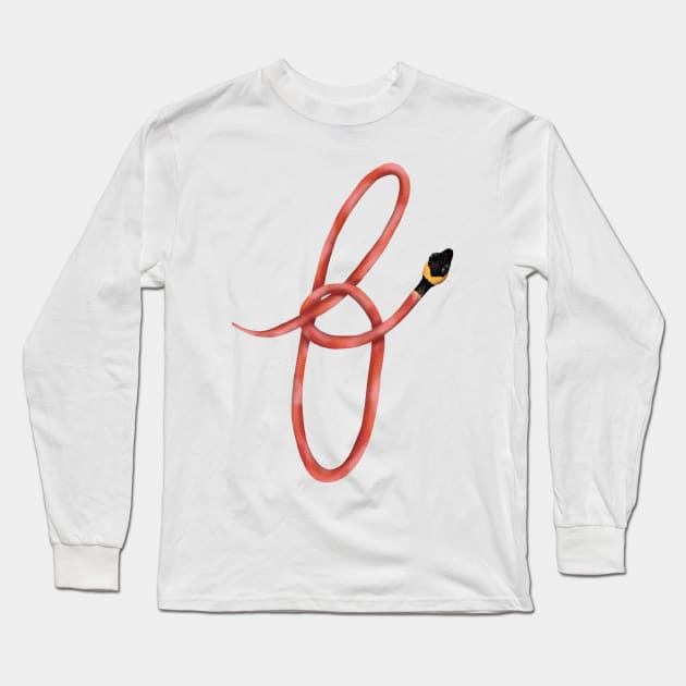 F - Red coffee snake Long Sleeve T-Shirt by miim-ilustra